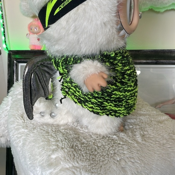 HANDCRAFTED Zimomo sweater (ZIMOMO NOT INCLUDED) Green Sweater (no goggles) NWT - Picture 8 of 17